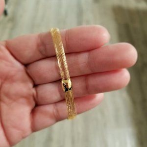 Gold bracelet -  mesh style 18k gold